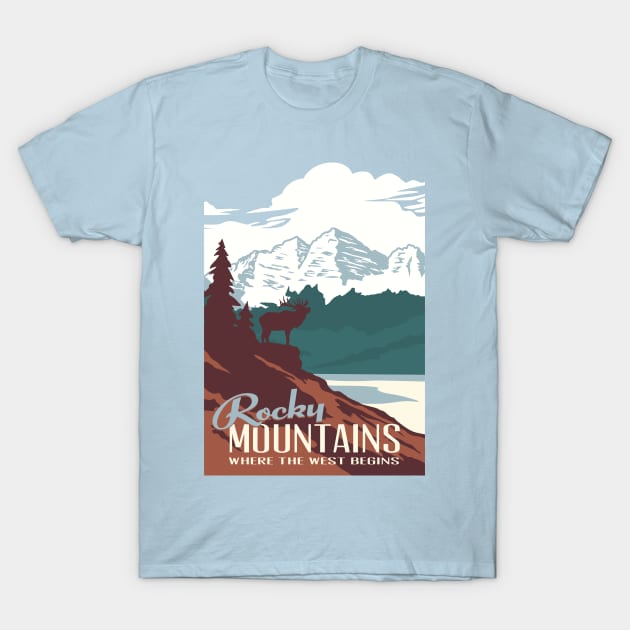 Rocky Mountains National Park T-Shirt by Terrybogard97